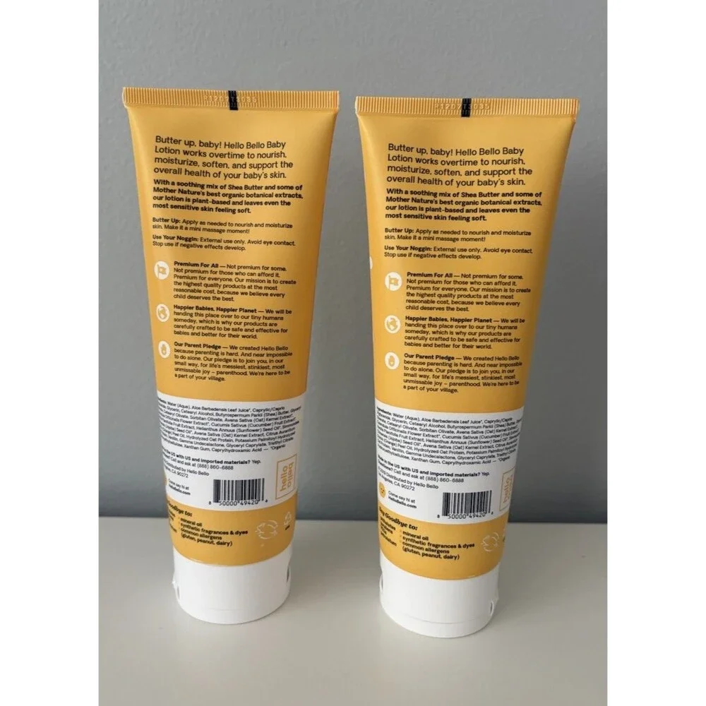 Hello Bello Premium Baby Lotion Soothing Vanilla Apricot 8.5 fl.oz. 2 Pack New!